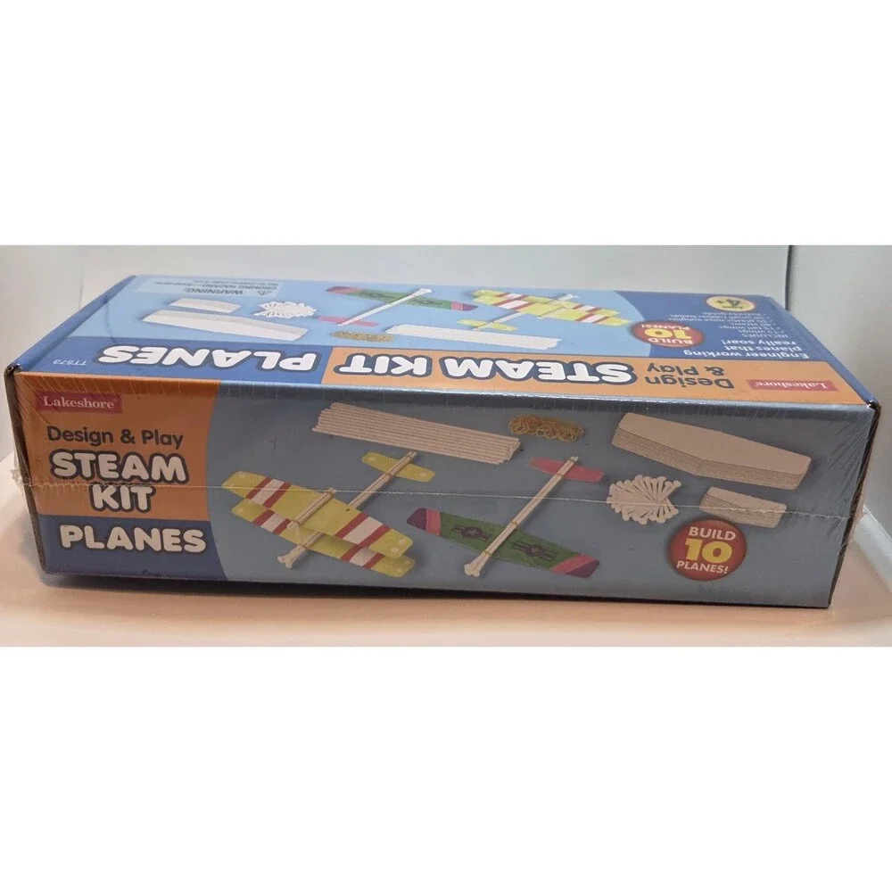 Lakeshore Design & Play Steam Kit Planes Build 10 Planes Factory Sealed